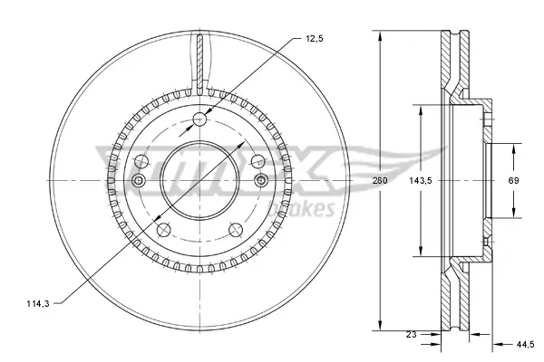 Bremsscheibe Vorderachse TOMEX Brakes TX 73-30