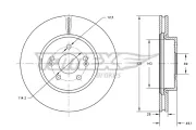 Bremsscheibe TOMEX Brakes TX 73-32