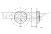Bremsscheibe Hinterachse TOMEX Brakes TX 73-35