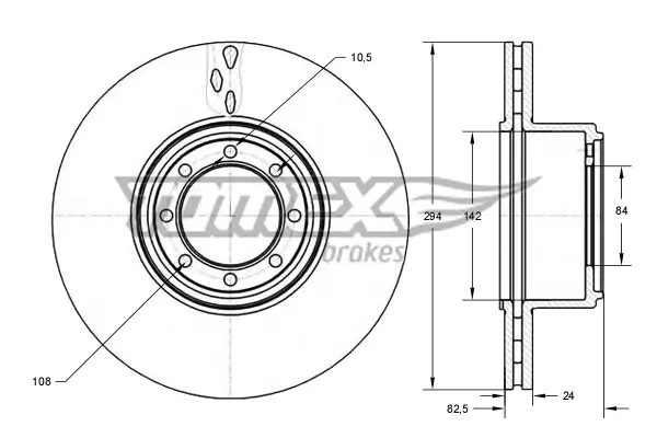 Bremsscheibe Hinterachse TOMEX Brakes TX 73-42