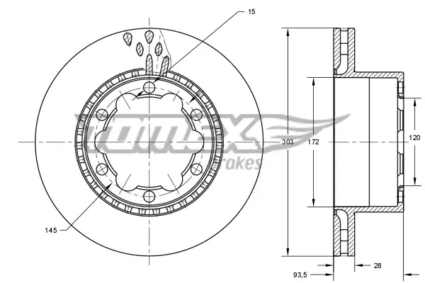 Bremsscheibe TOMEX Brakes TX 73-44