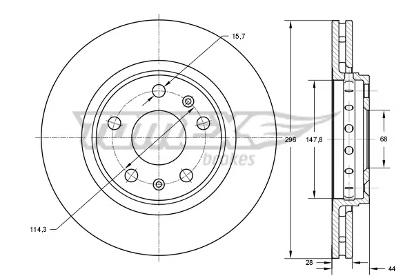 Bremsscheibe TOMEX Brakes TX 73-45