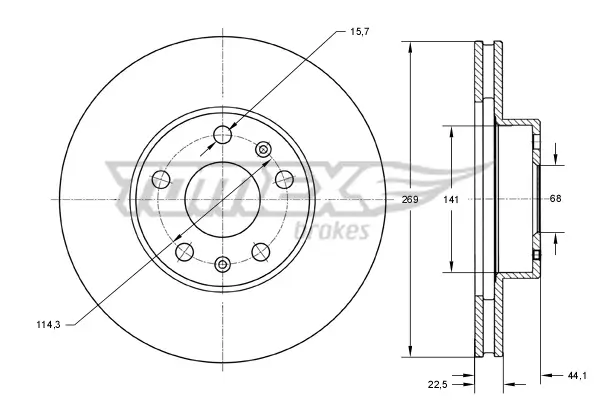 Bremsscheibe TOMEX Brakes TX 73-51