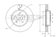 Bremsscheibe Vorderachse TOMEX Brakes TX 73-63