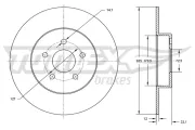 Bremsscheibe TOMEX Brakes TX 73-78