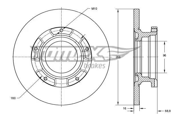 Bremsscheibe TOMEX Brakes TX 73-93