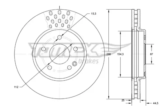 Bremsscheibe Vorderachse TOMEX Brakes TX 74-09 Bild Bremsscheibe Vorderachse TOMEX Brakes TX 74-09
