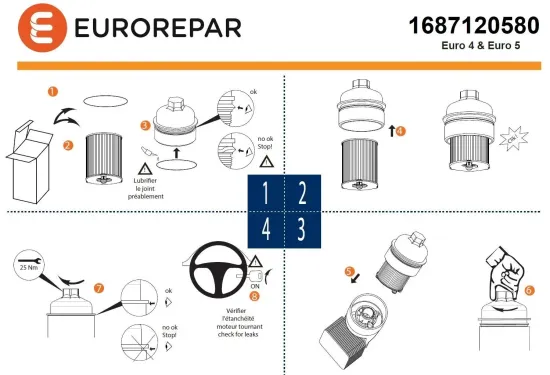 Ölfilter EUROREPAR 1687120580 Bild Ölfilter EUROREPAR 1687120580