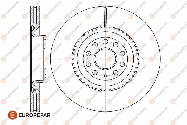 Bremsscheibe EUROREPAR 1642750880 Bild Bremsscheibe EUROREPAR 1642750880