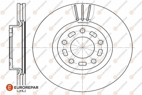 Bremsscheibe EUROREPAR 1642760180 Bild Bremsscheibe EUROREPAR 1642760180