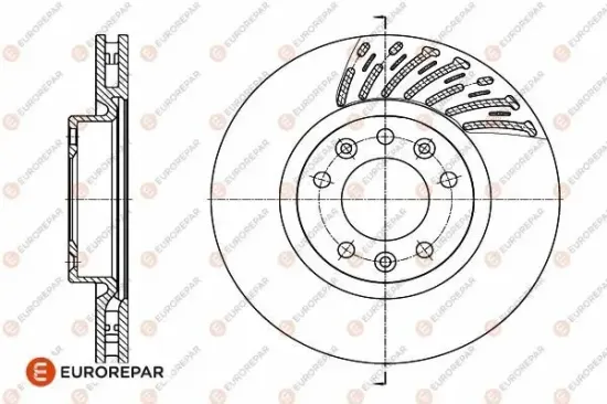 Bremsscheibe Vorderachse EUROREPAR 1642765080 Bild Bremsscheibe Vorderachse EUROREPAR 1642765080