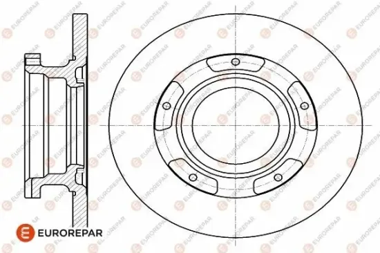 Bremsscheibe Hinterachse EUROREPAR 1642778880 Bild Bremsscheibe Hinterachse EUROREPAR 1642778880