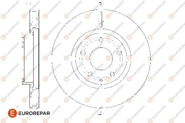 Bremsscheibe Vorderachse EUROREPAR 1667863680