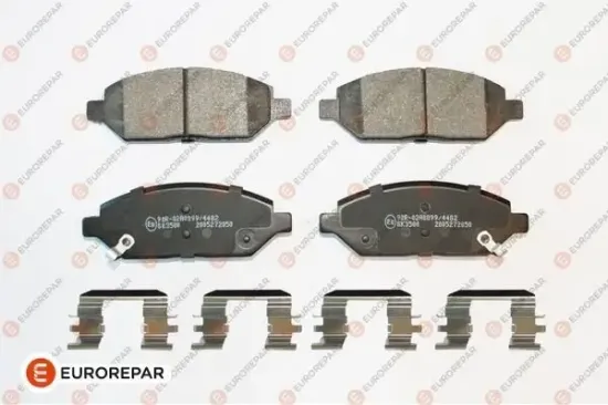 Bremsbelagsatz, Scheibenbremse Vorderachse EUROREPAR 1673899080 Bild Bremsbelagsatz, Scheibenbremse Vorderachse EUROREPAR 1673899080