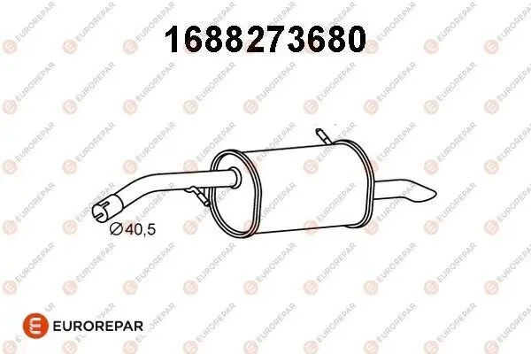 Endschalldämpfer hinten EUROREPAR 1688273680