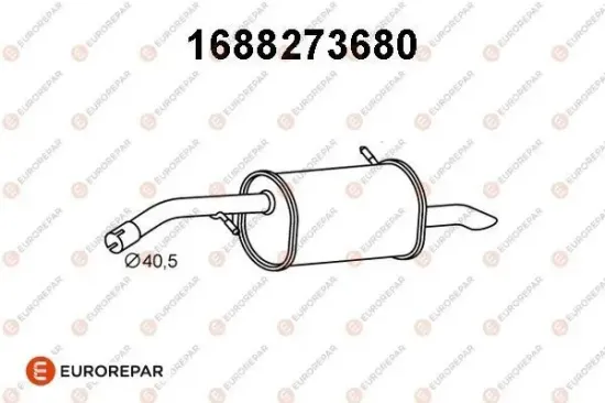 Endschalldämpfer hinten EUROREPAR 1688273680 Bild Endschalldämpfer hinten EUROREPAR 1688273680