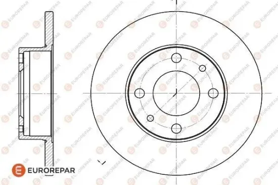 Bremsscheibe EUROREPAR 1618867280 Bild Bremsscheibe EUROREPAR 1618867280