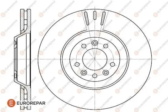 Bremsscheibe EUROREPAR 1618864680 Bild Bremsscheibe EUROREPAR 1618864680