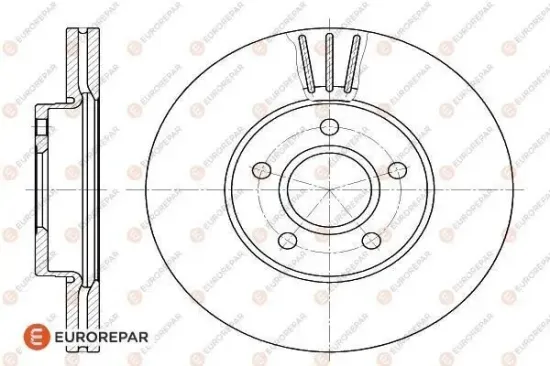 Bremsscheibe EUROREPAR 1618880180 Bild Bremsscheibe EUROREPAR 1618880180