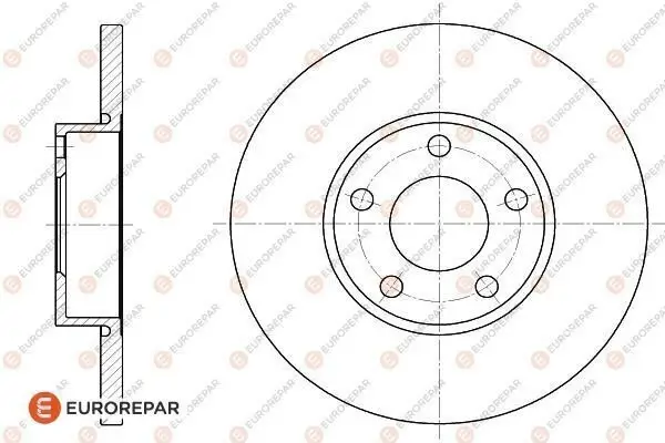 Bremsscheibe EUROREPAR 1618883080