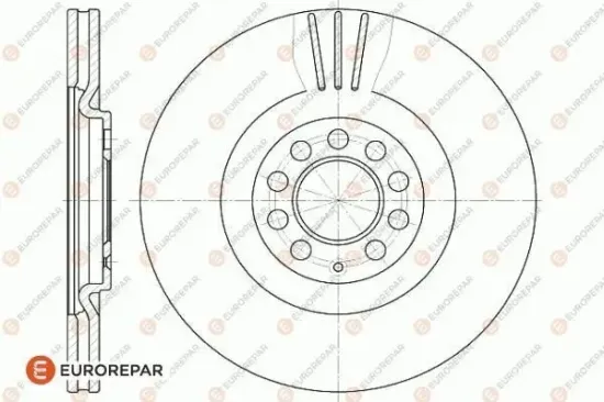 Bremsscheibe Vorderachse EUROREPAR 1618887180 Bild Bremsscheibe Vorderachse EUROREPAR 1618887180
