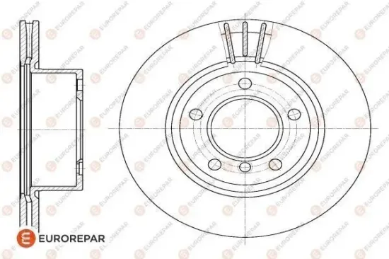 Bremsscheibe Vorderachse EUROREPAR 1618888380 Bild Bremsscheibe Vorderachse EUROREPAR 1618888380