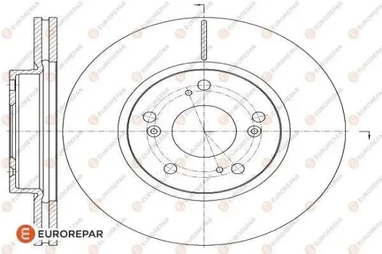 Bremsscheibe Vorderachse EUROREPAR 1622806780 Bild Bremsscheibe Vorderachse EUROREPAR 1622806780