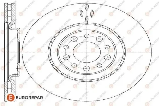 Bremsscheibe Vorderachse EUROREPAR 1622806980 Bild Bremsscheibe Vorderachse EUROREPAR 1622806980