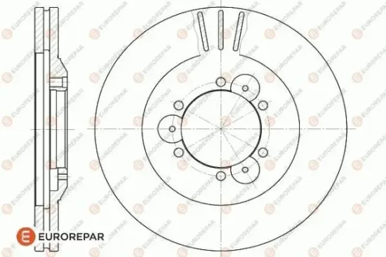 Bremsscheibe EUROREPAR 1622808680 Bild Bremsscheibe EUROREPAR 1622808680