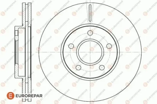 Bremsscheibe Vorderachse Vorderachse EUROREPAR 1622816380 Bild Bremsscheibe Vorderachse Vorderachse EUROREPAR 1622816380