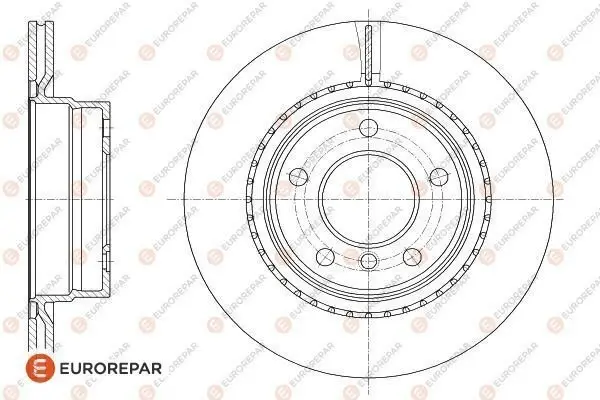 Bremsscheibe EUROREPAR 1618888480 Bild Bremsscheibe EUROREPAR 1618888480