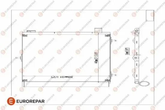 Kondensator, Klimaanlage EUROREPAR E163362 Bild Kondensator, Klimaanlage EUROREPAR E163362