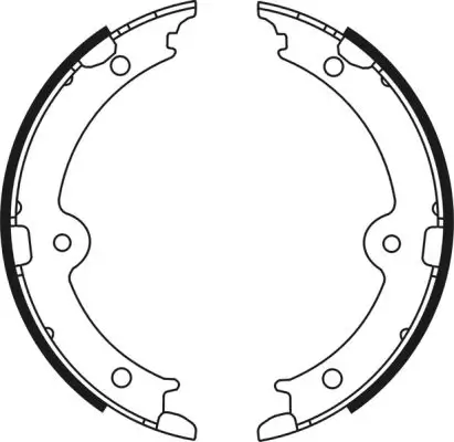 Bremsbackensatz, Feststellbremse Hinterachse ABE C02087ABE
