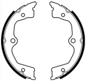 Bremsbackensatz, Feststellbremse Hinterachse ABE C04024ABE