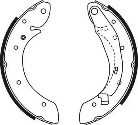 Bremsbackensatz Hinterachse ABE C0R030ABE Bild Bremsbackensatz Hinterachse ABE C0R030ABE