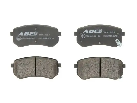 Bremsbelagsatz, Scheibenbremse Hinterachse ABE C20307ABE