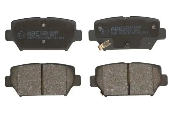 Bremsbelagsatz, Scheibenbremse Hinterachse ABE C25016ABE