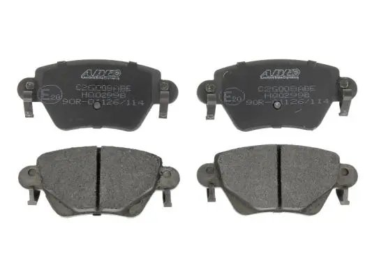 Bremsbelagsatz, Scheibenbremse Hinterachse ABE C2G008ABE