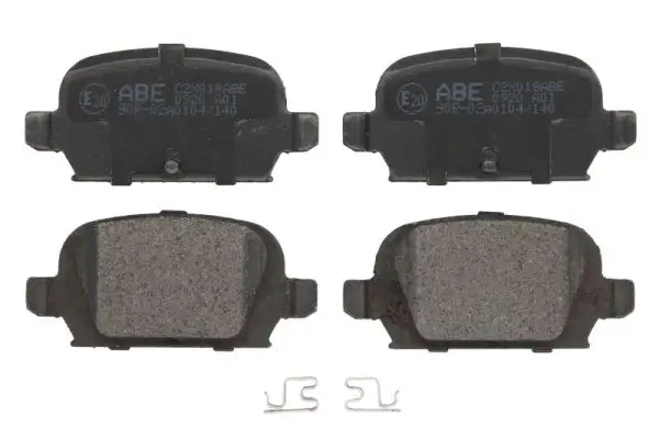 Bremsbelagsatz, Scheibenbremse Hinterachse ABE C2X018ABE