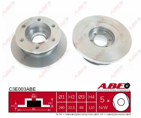 Bremsscheibe Vorderachse ABE C3E003ABE Bild Bremsscheibe Vorderachse ABE C3E003ABE