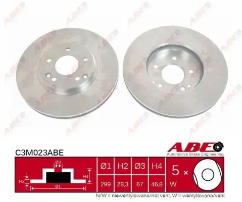 Bremsscheibe Vorderachse ABE C3M023ABE Bild Bremsscheibe Vorderachse ABE C3M023ABE
