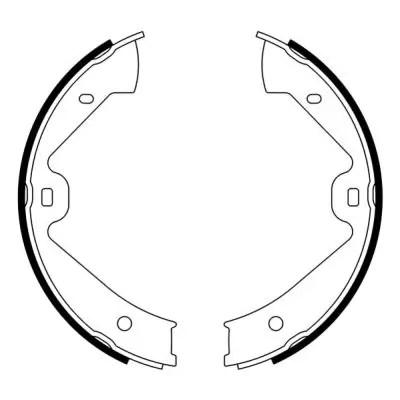 Bremsbackensatz, Feststellbremse Hinterachse ABE CRW001ABE Bild Bremsbackensatz, Feststellbremse Hinterachse ABE CRW001ABE