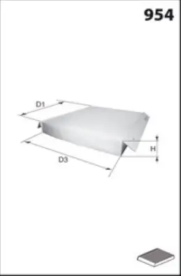 Filter, Innenraumluft MISFAT HB396 Bild Filter, Innenraumluft MISFAT HB396