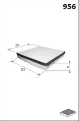 Filter, Innenraumluft MISFAT HB279 Bild Filter, Innenraumluft MISFAT HB279