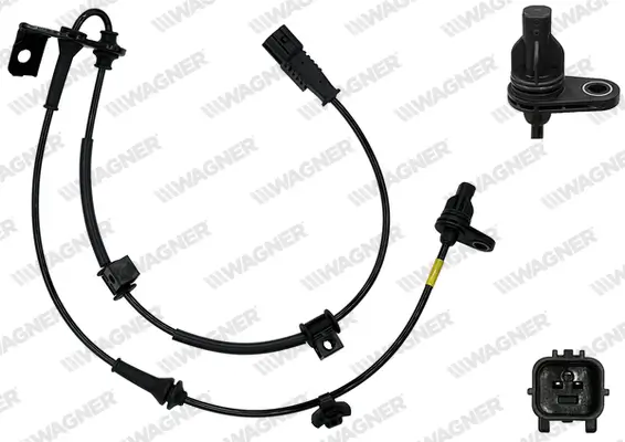 Sensor, Raddrehzahl Vorderachse links WAGNER ABS00085