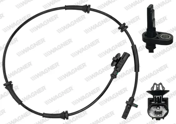 Sensor, Raddrehzahl Hinterachse WAGNER ABS00096