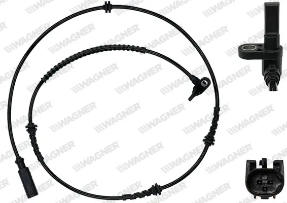 Sensor, Raddrehzahl Hinterachse WAGNER ABS00153