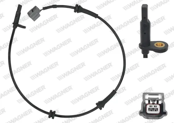 Sensor, Raddrehzahl Vorderachse WAGNER ABS00175