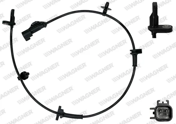 Sensor, Raddrehzahl Vorderachse WAGNER ABS00182