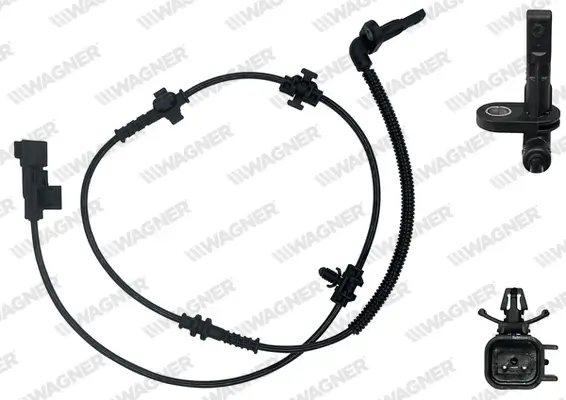 Sensor, Raddrehzahl Vorderachse Vorderachse WAGNER ABS00226